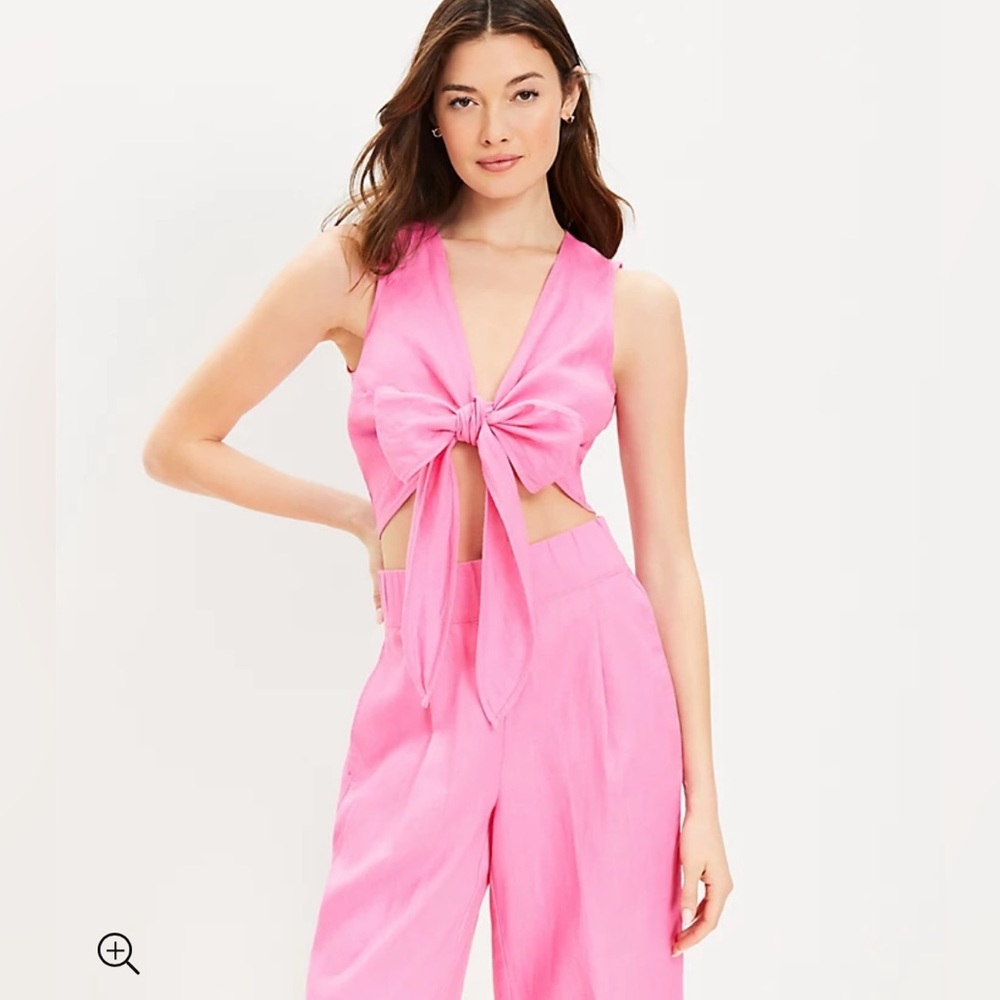 Tie Front linen top